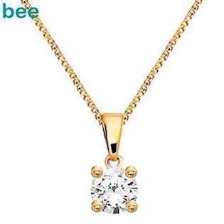 Bee Jewelry Solitaire 0,10 ct I-P1 9 carat pendant shiny, model 60985_B10
